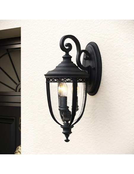 væglampe udendørslamper gammel stil klassisk udendørs lamper sort e14