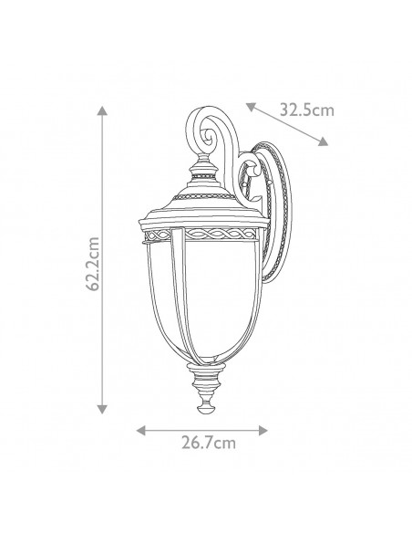 væglampe udendørslamper gammel stil klassisk udendørs lamper sort e14