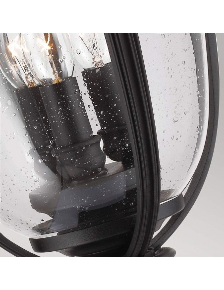 Bedlampe led udendørslamper gammel stil klassiske sokkellamper halvmur sort retro