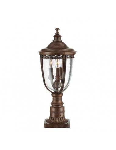Bedlampe led udendørslamper gammel stil klassiske sokkellamper halvmur sort retro