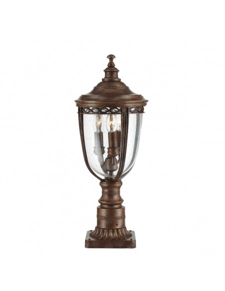 Bedlampe led udendørslamper gammel stil klassiske sokkellamper halvmur sort retro