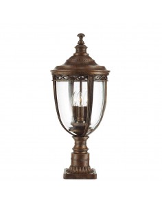 Bedlampe led udendørslamper gammel stil klassiske sokkellamper halvmur sort retro