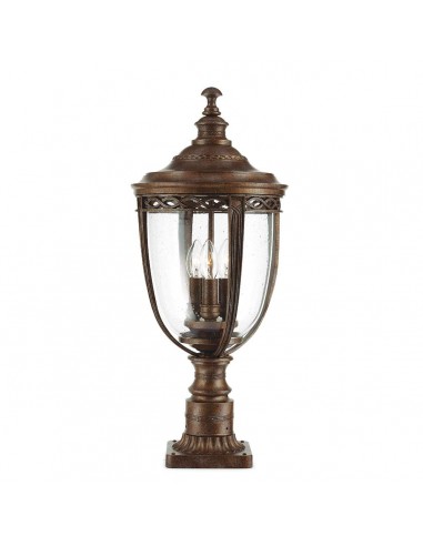Bedlampe led udendørslamper gammel stil klassiske sokkellamper halvmur sort retro