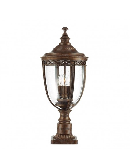 Bedlampe led udendørslamper gammel stil klassiske sokkellamper halvmur sort retro