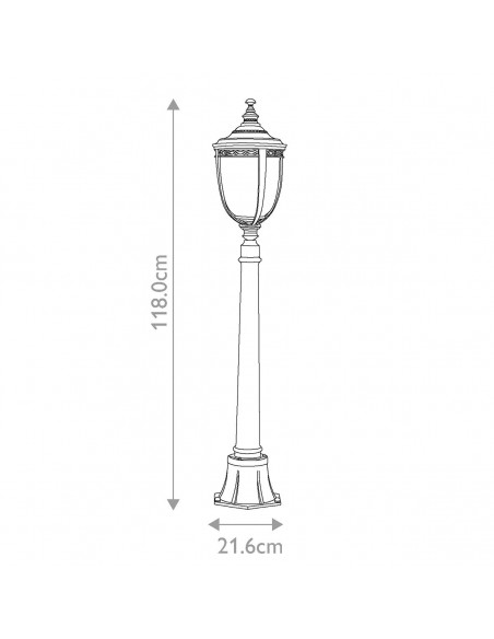 Bedlampe led udendørslamper gammel stil klassiske sort retro