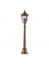 ENGLISH BRIDLE Udendørs bedlampe i aluminium og glas H118 cm 3 x E14 - Rust bronze/Klar med dråbeeffekt