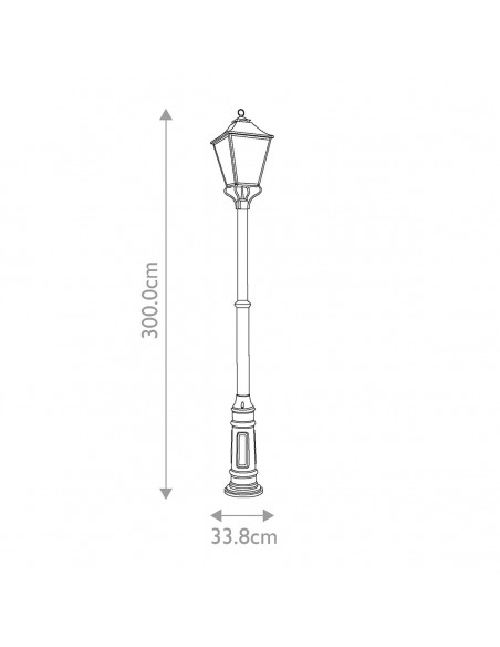 Bedlampe led udendørslamper gammel stil klassiske retro lampemast stående