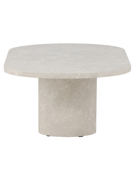 ovalt sofabord beige marmor ovale