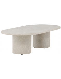 ovalt sofabord beige marmor ovale