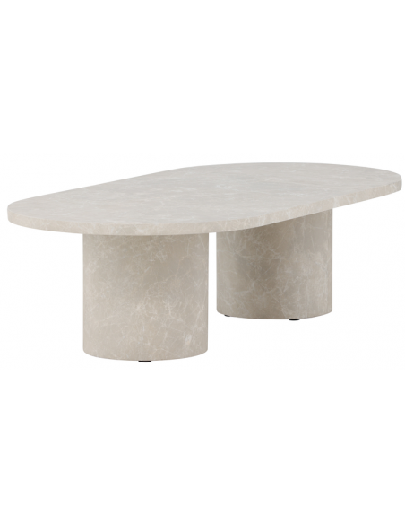 ovalt sofabord beige marmor ovale