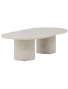 VIK Ovalt sofabord i mdf 120 x 60 cm - Beige marmoriseret