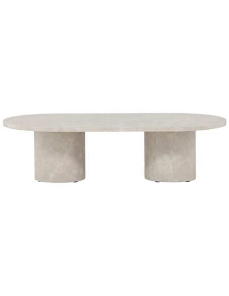 ovalt sofabord beige marmor ovale