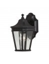 COTSWOLD LANE Udendørs væglampe i aluminium og glas H29,2 cm 1 x E27 - Sort/Klar