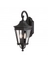 COTSWOLD LANE Udendørs væglampe i aluminium og glas H52,1 cm 2 x E14 - Sort/Klar