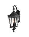 COTSWOLD LANE Udendørs væglampe i aluminium og glas H76,3 cm 3 x E14 - Sort/Klar