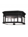 COTSWOLD LANE Udendørs loftlampe i aluminium og glas 29,2 x 29,2 cm 2 x E27 - Sort/Klar