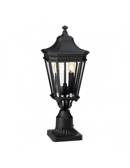 Bedlampe led udendørslamper gammel stil klassiske sokkellamper halvmur sort retro