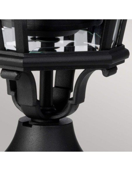 Bedlampe led udendørslamper gammel stil klassiske sokkellamper halvmur sort retro