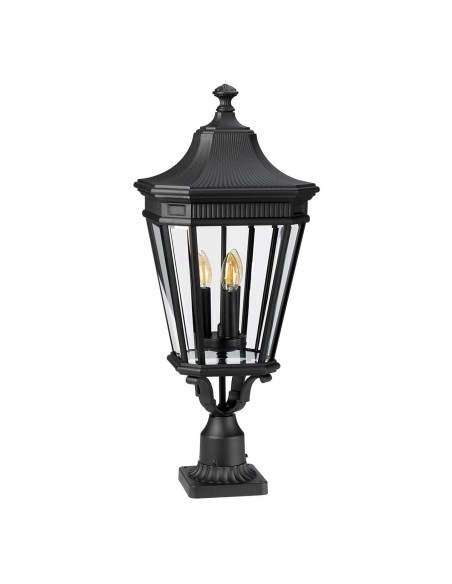 Bedlampe led udendørslamper gammel stil klassiske sokkellamper halvmur sort retro