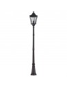 COTSWOLD LANE Udendørs lampemast i aluminium og glas H257 cm 3 x E14 - Sort/Klar