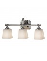 CONCORD Badeværelselampe i stål og glas B53,3 cm 3 x 3W G9 LED - Poleret krom/Frostet