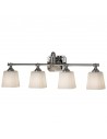 CONCORD Badeværelselampe i stål og glas B76,2 cm 4 x 3W G9 LED - Poleret krom/Frostet