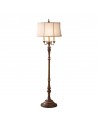 GIBSON Gulvlampe i stål og linned H168 cm 4 x E27 - Antik brun/Sand