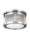 PAULSON Badeværelselampe i stål og glas Ø27,9 cm 3 x G9 3W LED - Poleret krom/Klar rillet