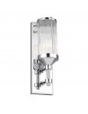 PAULSON Badeværelselampe i stål og glas H38,1 cm 1 x 3W G9 LED - Poleret krom/Klar rillet