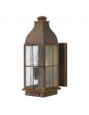 BINGHAM Udendørs væglampe i messing og glas H40,6 cm 2 x E14 - Brændt messing/Klar med dråbeeffekt