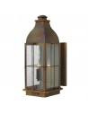 BINGHAM Udendørs væglampe i messing og glas H53,3 cm 3 x E14 - Brændt messing/Klar med dråbeeffekt