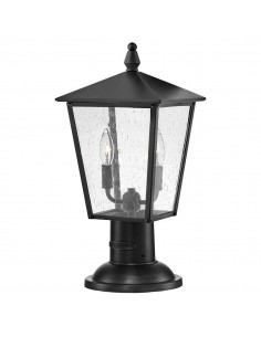 Bedlampe led udendørslamper gammel stil klassiske sokkellamper halvmur sort retro