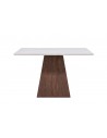 CAL Spisebord i mdf H75 x B120 x D120 cm - Mørkebrun/Lysegrå