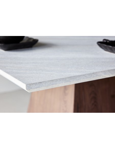 Spisebord træ marmor 120 firkantet firekantet kvadratisk moderne design