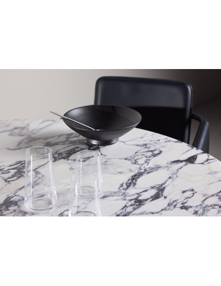 Spisebord træ marmor 120 rundt moderne design eg