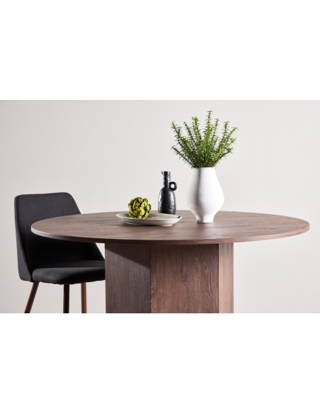 Spisebord træ brun 120 rundt moderne design