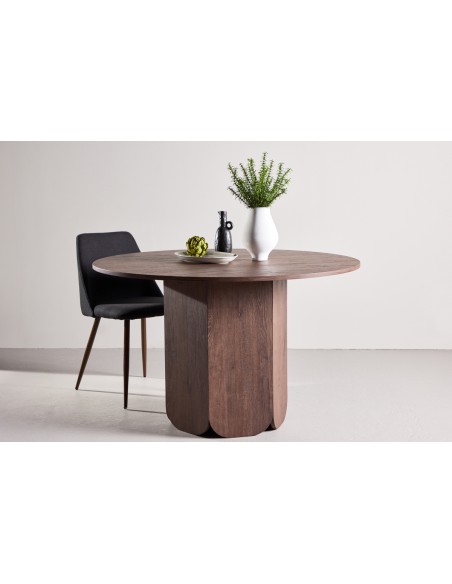 Spisebord træ brun 120 rundt moderne design