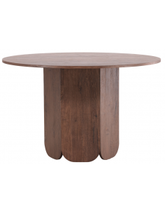 Spisebord træ brun 120 rundt moderne design 2