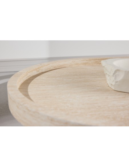 Sofabord sten marmor ovalt moderne design