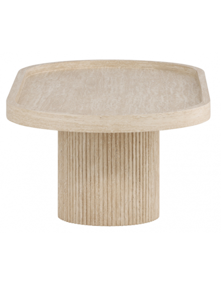 Sofabord sten marmor ovalt moderne design