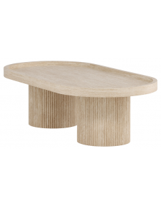 Sofabord sten marmor ovalt moderne design 2