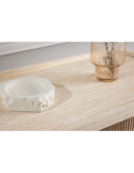 Sofabord sten marmor ovalt moderne design