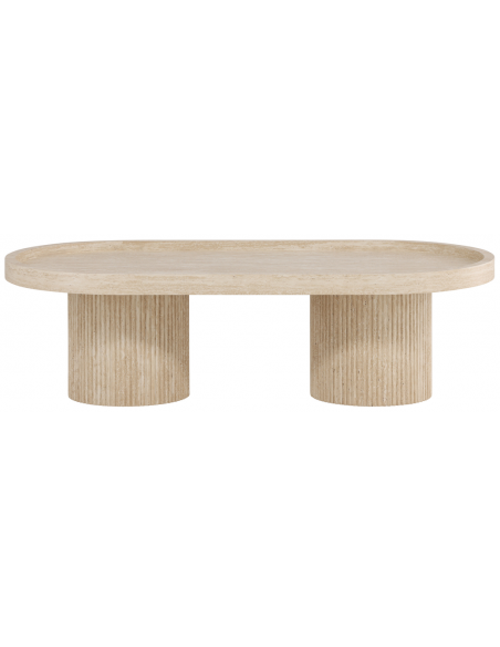 Sofabord sten marmor ovalt moderne design