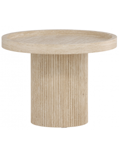 Sofabord sten marmor rundt moderne design sidebord