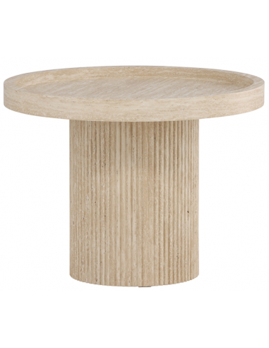 Sofabord sten marmor rundt moderne design sidebord