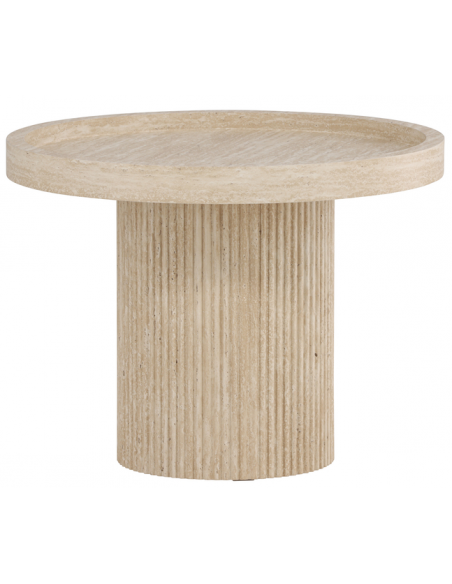 Sofabord sten marmor rundt moderne design sidebord