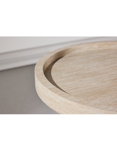 Sofabord sten marmor rundt moderne design sidebord