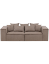 HOLM 3-personers sofa i ripcurl polyester 232 x 116 cm - Brun
