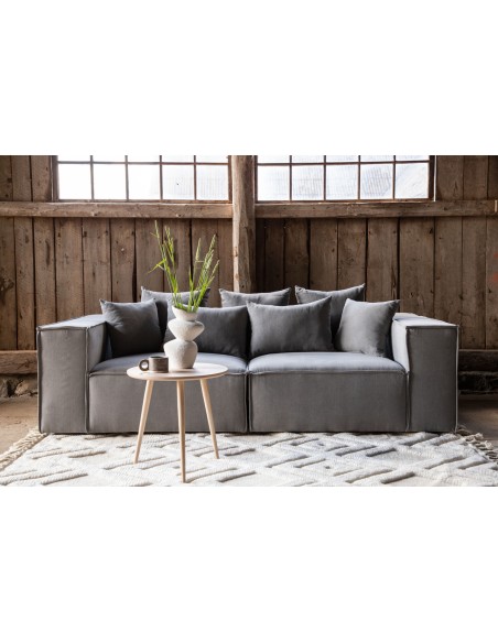 sofa modulsofa moduler moderne design stof grå