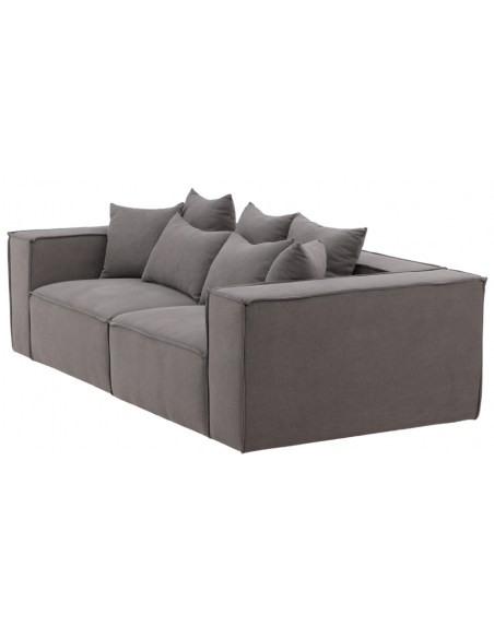 sofa modulsofa moduler moderne design stof grå